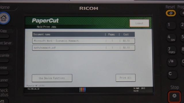 PaperCut MF for Ricoh Java Application Tour смотреть онлайн