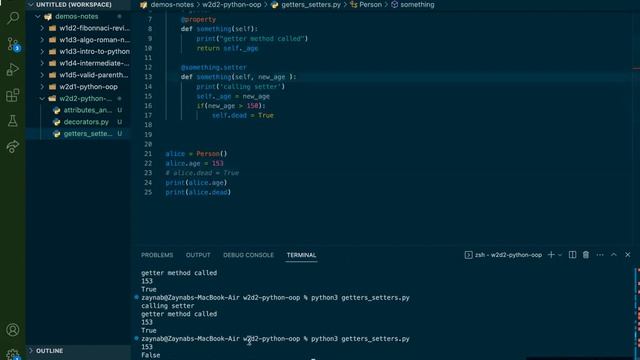 W2D2: OOP II - decorators, methods, getters, and setters (1 of 2) смотреть онлайн