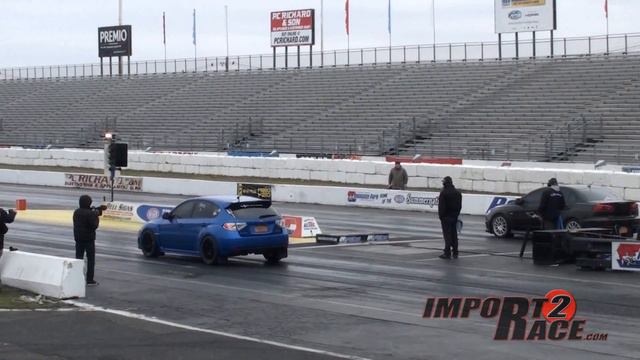 Subaru sti vs Evolution X GSR drag racing смотреть онлайн
