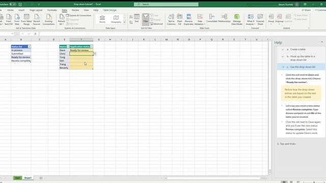 Microsoft Excel Drop Down List Tutorial смотреть онлайн