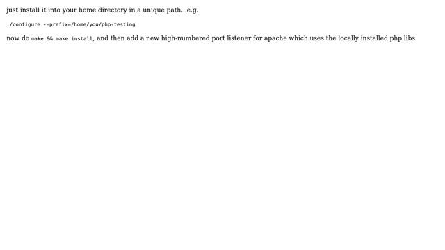How to install a sandboxed version of PHP 5.3 (so I can still use an older version of PHP)? смотреть онлайн
