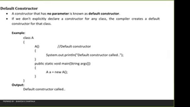 Constructor , Default Constructor , Parameterized Constructor , copy Constructor , Java Argument смотреть онлайн
