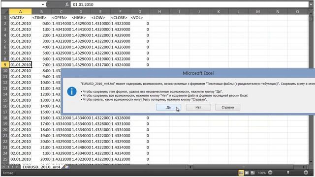 Загрузка исторических данных в MetaTrader4