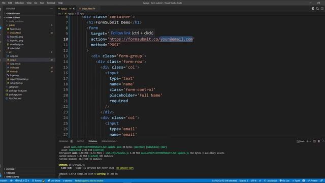 Contact form for your website easy. HTML or React смотреть онлайн