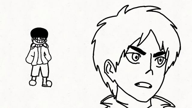 недоделанная анимация Эрен Йегер против киллер санса смотреть онлайн