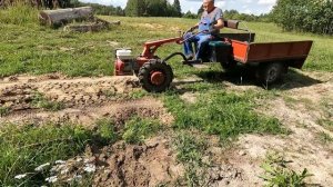 Перевозка грузов на мотоблоке МТЗ 09Н.Всю работу не переделать.