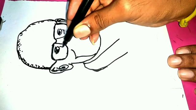My First Drawing Dalai Lama Sketch।My First Drawing।How to art Dalai Lama смотреть онлайн