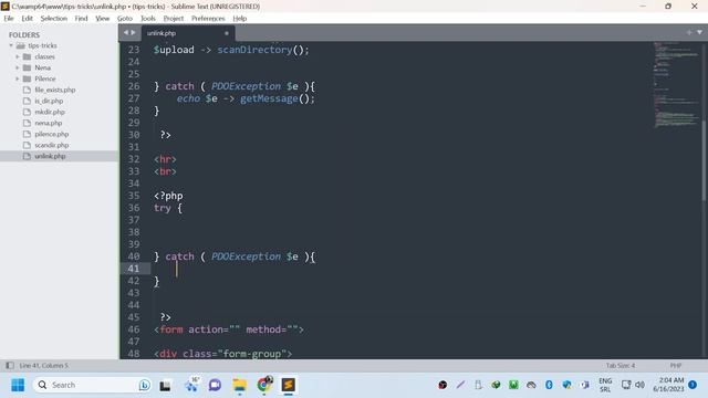 How to unlink ( delete ) files in php using unlink function - OOP PHP PDO - 4K смотреть онлайн