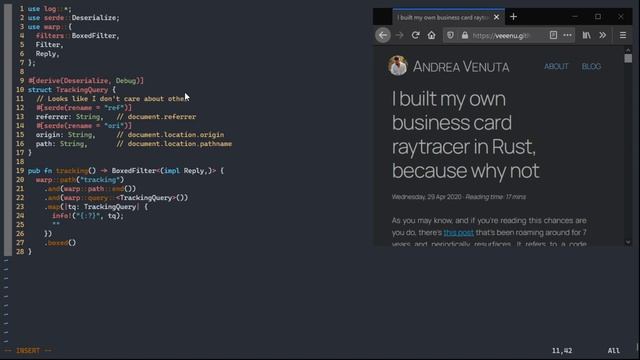 Writing Rust - Trackerino [Ep 1]: a privacy-first minimal web analytics tracker смотреть онлайн