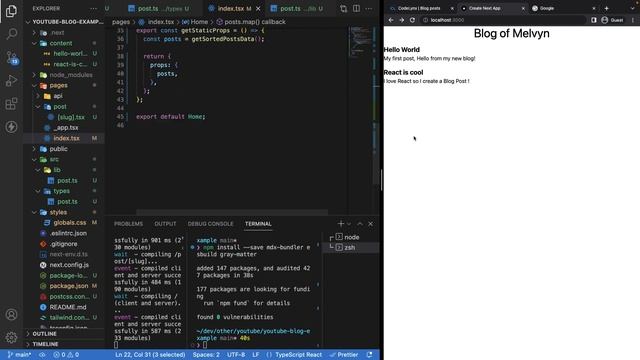 Tutoriel Blog en NextJS pour débutant | Français смотреть онлайн