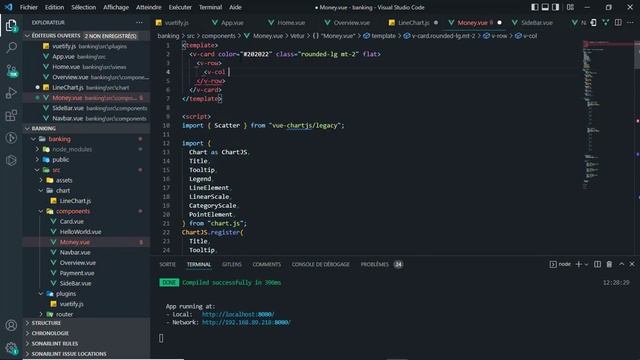 Vuejs - Vuetify JS, UI Design, Banking Dashboard, Trading & Flip Card, Line Chart | HTML - CSS - JS смотреть онлайн
