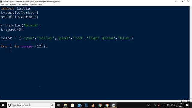 Draw A Beautiful Flower in Python | Turtle Module | Python Graphic Design Ideas смотреть онлайн