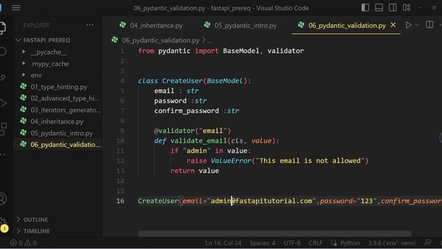 Pydantic Custom Validator | Dependent Fields Validation with Pydantic Python Classes смотреть онлайн