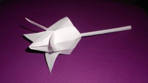 Тюльпан из бумаги своими руками. Оригами цветок