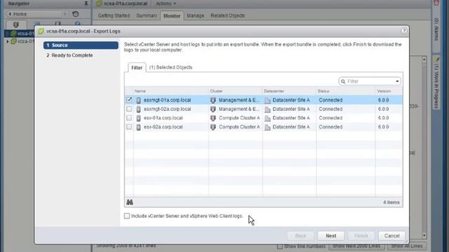 Exporting System Logs from vCenter Server смотреть онлайн