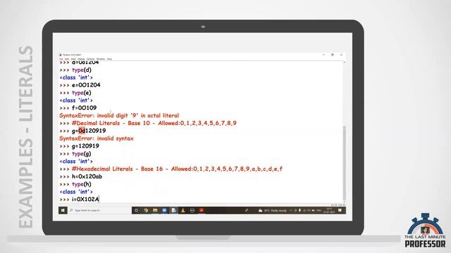 Literals in Python (Tamil) смотреть онлайн
