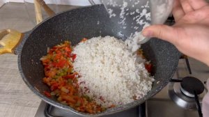 РИС С ОВОЩАМИ И КУРИЦЕЙ.Простой рецепт. Быстро и вкусно.