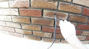 Затирка швов декоративной плитки под старый кирпич