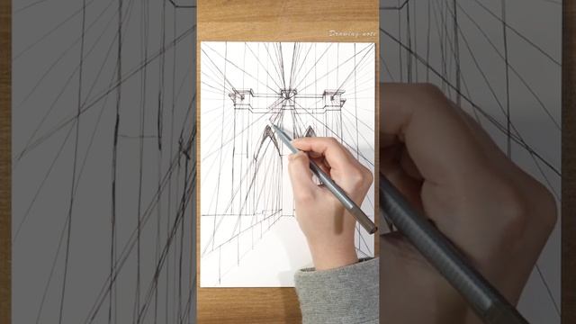 Brooklyn Bridge (Vertical Video) - pen drawing sounds ASMR - sketch step by step смотреть онлайн