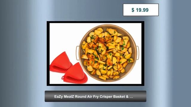 EaZy MealZ Round Air Fry Crisper Basket & 12-inch Pizza Pan Set, Large, Copper смотреть онлайн