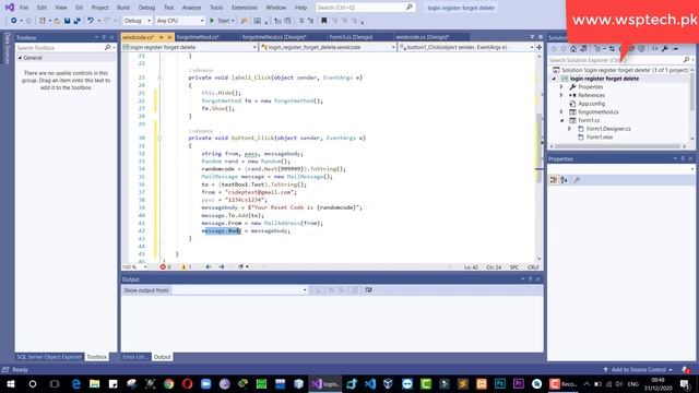Reset Password through Email Code by using update query in c# смотреть онлайн