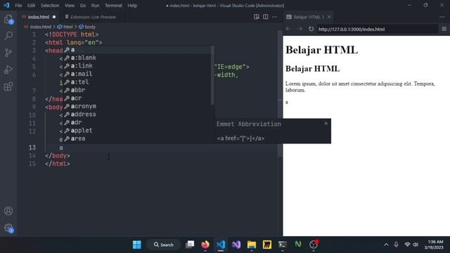 Belajar HTML dasar 20 Menit смотреть онлайн