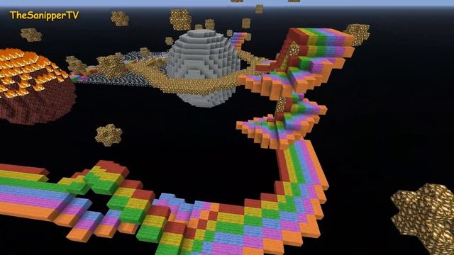 Pig Race Rainbow Road! (Карта minecraft для забега) смотреть онлайн