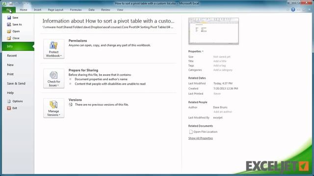 How to sort a pivot table with a custom list смотреть онлайн