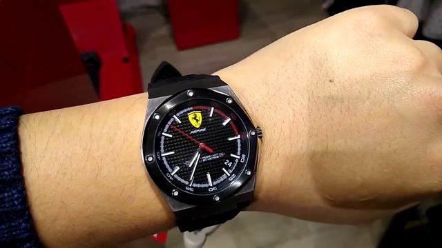 Ferrari Men's Aspire Black Silicone Strap Watch 42mm Gift Set смотреть онлайн