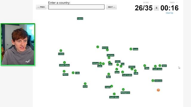 Can I name these world countries on an INVISIBLE map?! смотреть онлайн