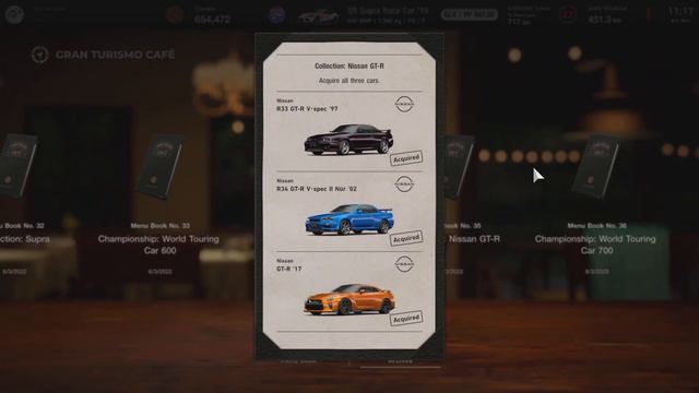Menu Cafe Book challenge from 30 to 37 Gran Turismo 7 смотреть онлайн