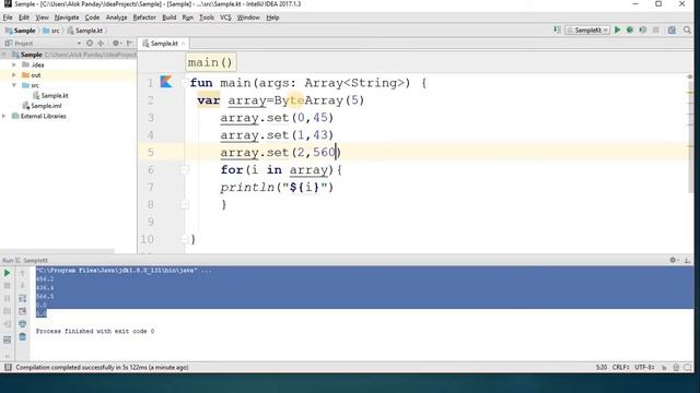 kotlin programming tutorial in hindi lec 6 (primitive array) смотреть онлайн