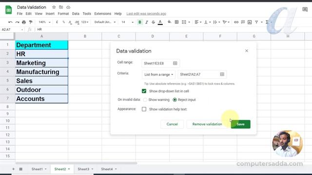 # Data Validation in Google sheets Telugu || Class - 11 || Drop Down List, Range, Text, Dates || смотреть онлайн