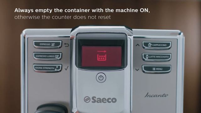 Saeco Incanto Troubleshooting - Alarm message empty coffee grounds container does not disappear смотреть онлайн