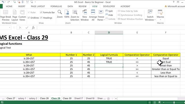 MS Excel - Logical functions / Logical Test (Class 29 - In Bangla) смотреть онлайн