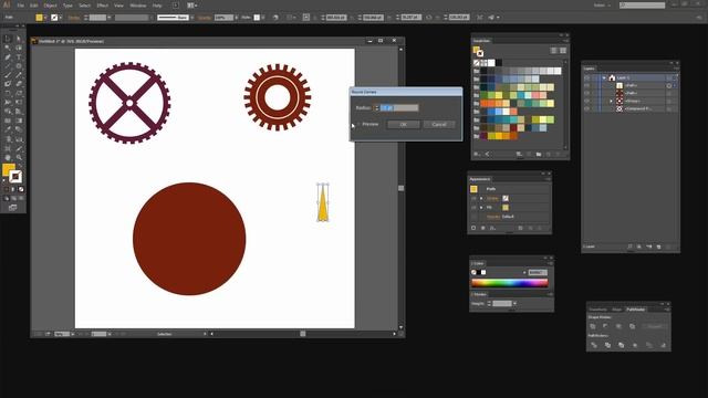Steampunk Gears in Illustrator - Turn Simple Shapes into Complex Cogs & Gears смотреть онлайн