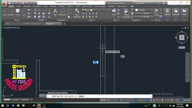 Residential building plan in auto cad, 2d plan, 25'x32'.complete tutorial смотреть онлайн