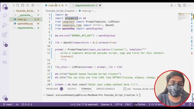 Building and deploying an app to generate video script using openAI, free Large Language Models смотреть онлайн