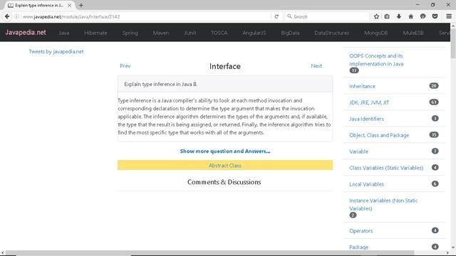 Explain type inference in Java 8.
| javapedia.net смотреть онлайн
