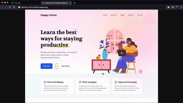 Work From Home Landing Page using Tailwind CSS | Speed Code смотреть онлайн