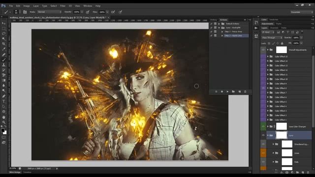 Lava Photoshop Action смотреть онлайн