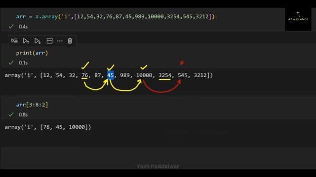 Python Array Slicing - Part 2 | At A Glance! | #arrayslicing #datastructure смотреть онлайн