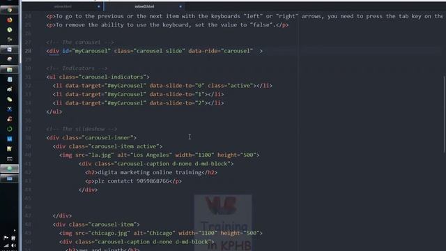 How to Use Carousel Options Bootstrap Telugu 52 I Bootstrap Tutorials I Carousels In Bootstrap смотреть онлайн
