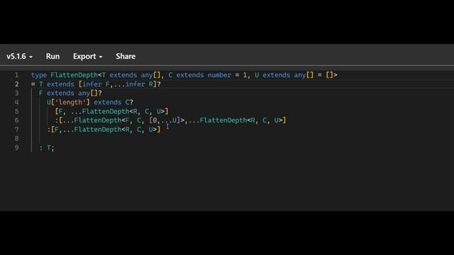 Typescript tutorial FlattenDepth Type смотреть онлайн
