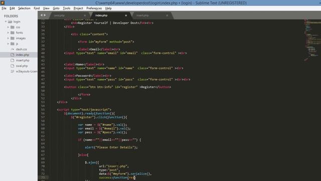 Registration Form Using PHP (AJAX) | Developer Dost (IN HINDI) смотреть онлайн