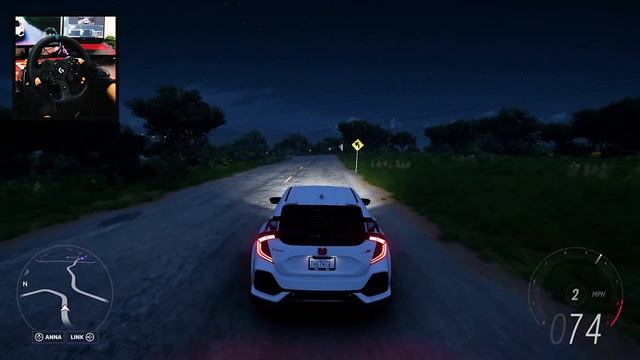 HONDA Civic Type R In Forza Horizon 5 #forzahorizon5 #g923 #steeringwheel #gaming