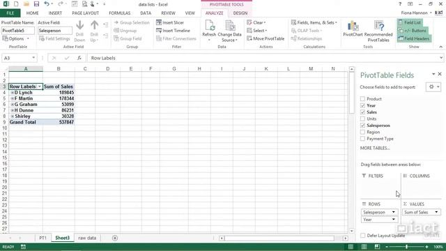 Using a Recommended Pivot Table - Excel 2013 Level 2 смотреть онлайн