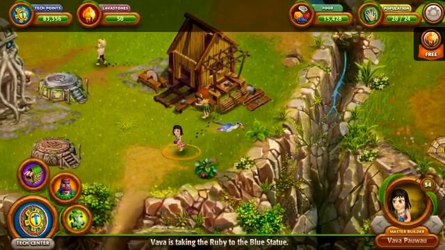 Virtual Villagers Origins 2 Blue Statue Part 1 Ruby смотреть онлайн