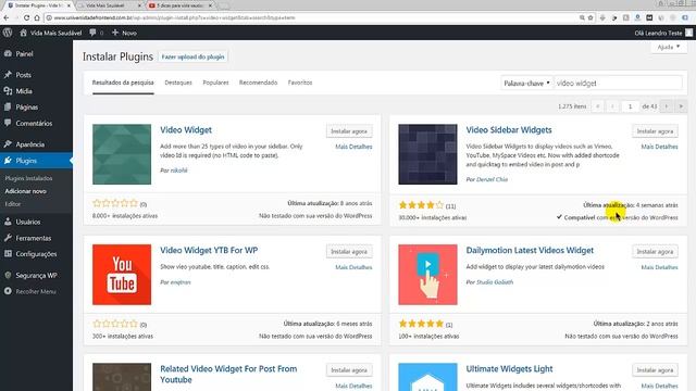 Como inserir vídeos do youtube no WordPress - Aula 15 смотреть онлайн