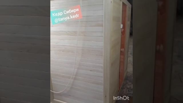 Трехместная финская сауна из кедра. смотреть онлайн